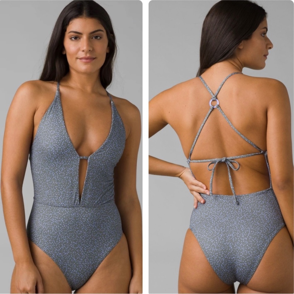 PRANA NWT LA PLATA ONE REVERSAVLE PIECE
SWIMSUIT IN ARMY SPOTS WOMEN'S
